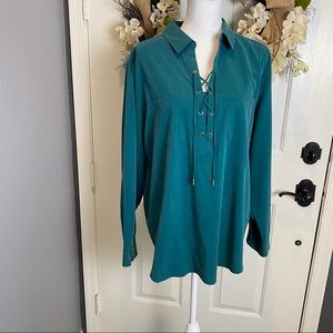 Chico’s Lace Up Tunic Top, Size 3